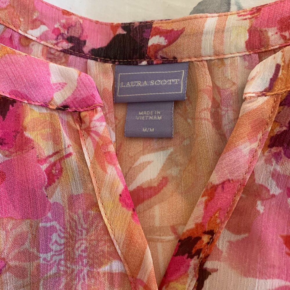 Laura Scott Blouse sheer floral blouse - Picture 3 of 9